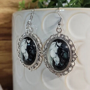 HORSE CAMEO STYLE EARRINGS